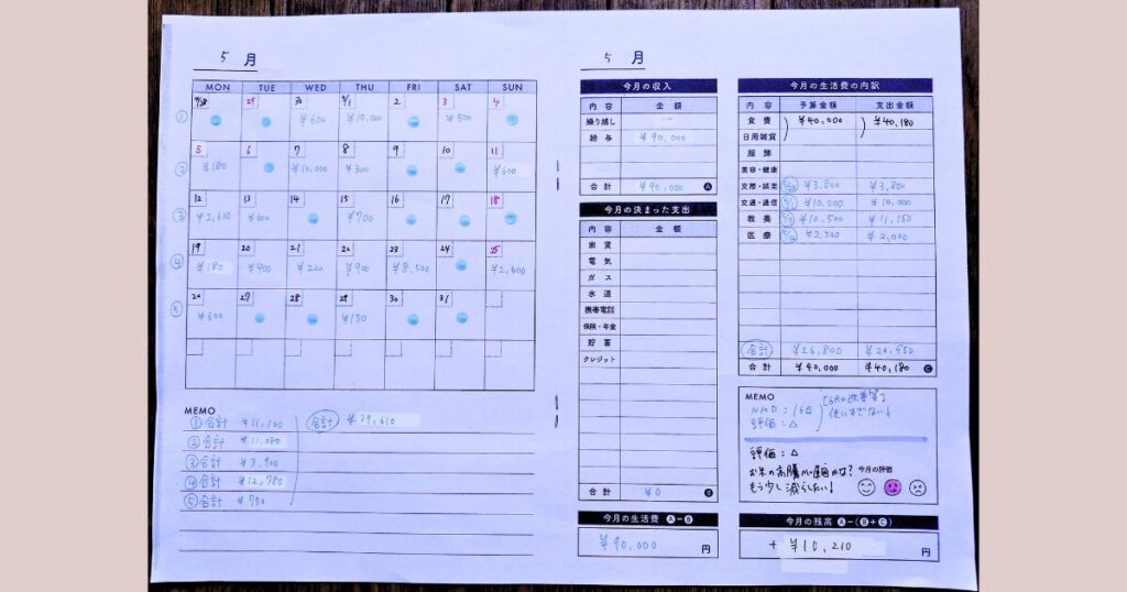 100均で家計簿デビュー!ズボラでも無理なくできる家計簿ノートの書き方&ポイントを紹介!